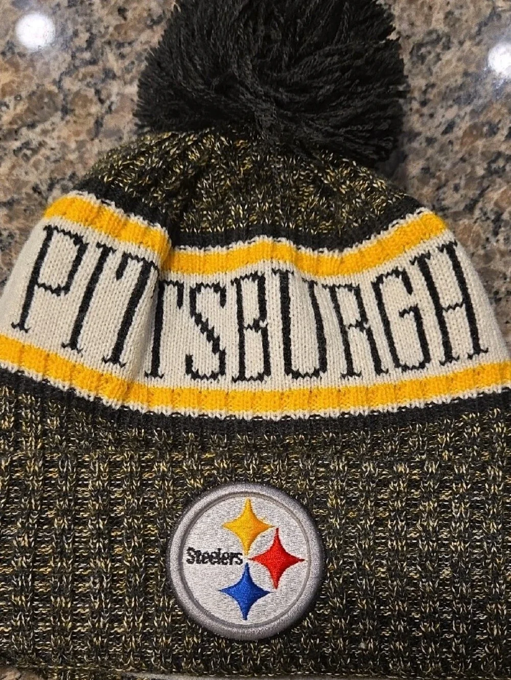 Authentic New Era Pittsburgh Steelers Sport Knit Beanie Cold Weather Hat